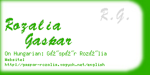 rozalia gaspar business card